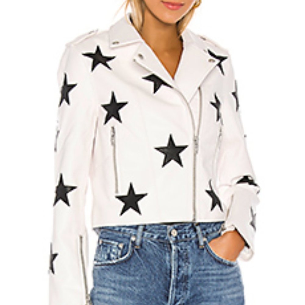 NWT Blank NYC Star Vegan Moto Jacket
